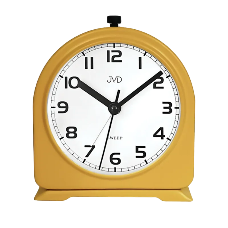 JVD Ručkový analogový netikající kovový budík JVD SRP2221.1
