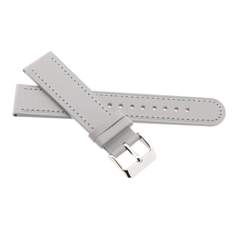 JVD Kožený unisex šedivý řemínek na hodinky R41614/14