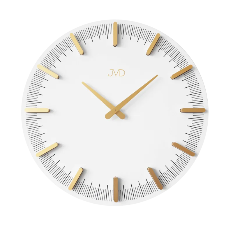 JVD Bílé designové minimalistické bílé hodiny JVD HC401.1