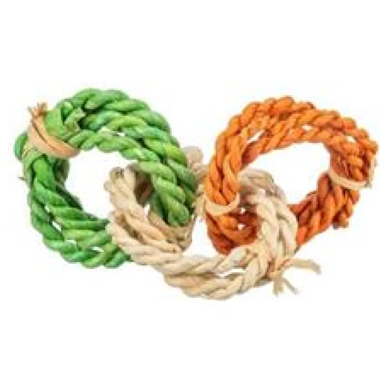 Kroužky - přírodní hračka pro hlodavce, kukuřičné listy 6 x15 cm