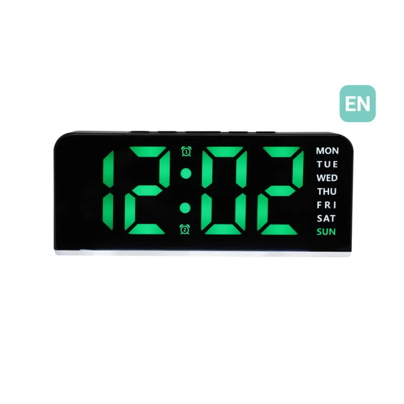 JVD Digitální černý budík do sítě se zelenými číslicemi JVD SB8033.2