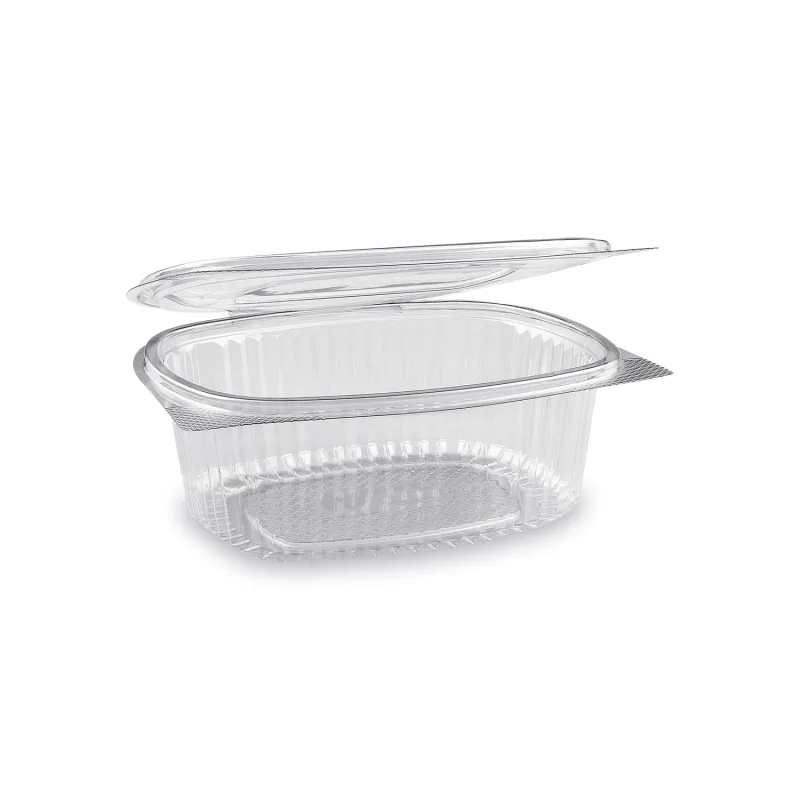 Miska oválná průhledná s víčkem 750 ml (rPET) [50 ks] (77807)