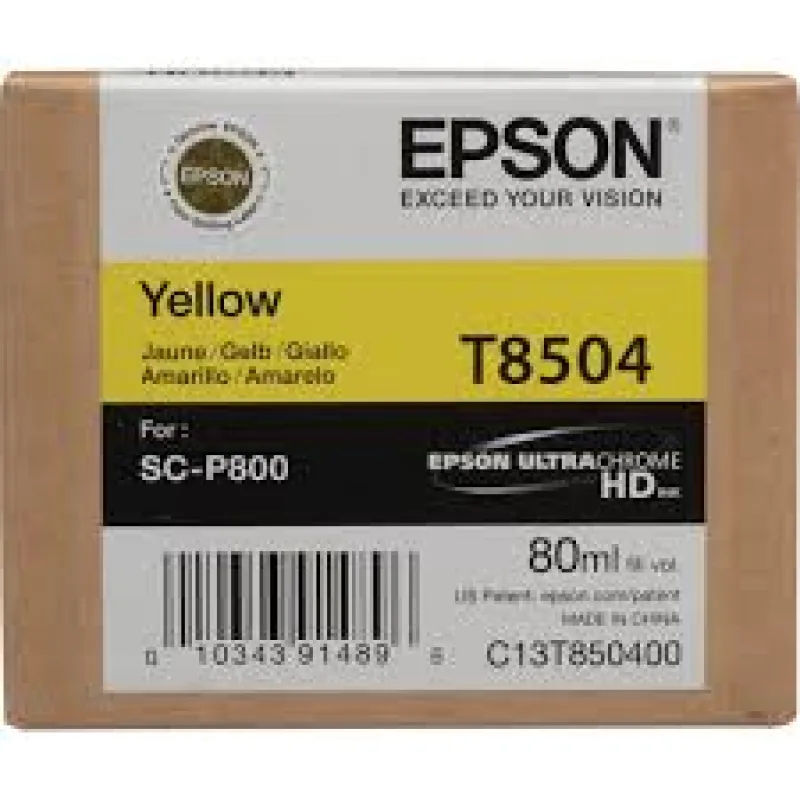 Epson Singlepack Photo Yellow T850400 UltraChrome HD ink 80ml C13T850400