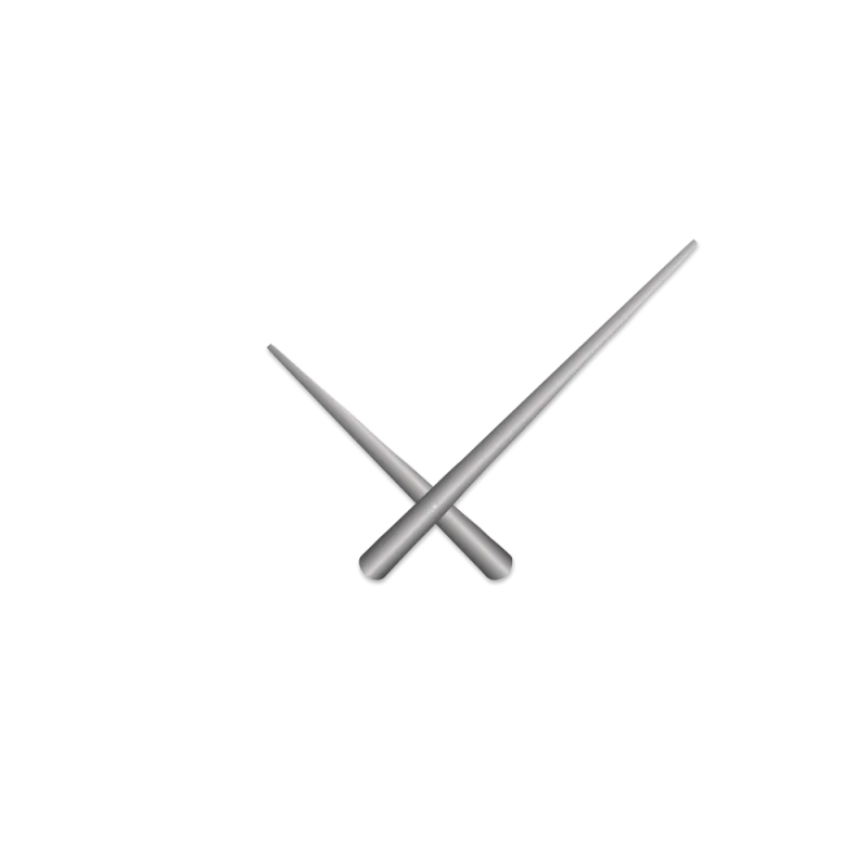 Stříbrné zúžené hliníkové ručičky na hodiny 215 mm | 130 mm