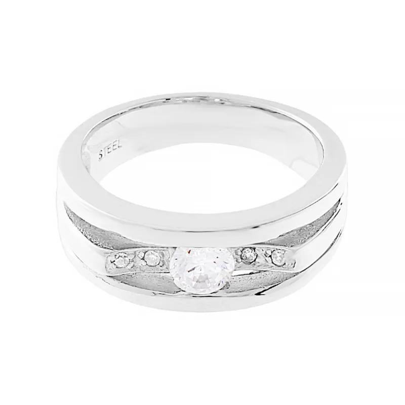 Nerezový prsten 5071 (velikost 53) - stříbrné barvy