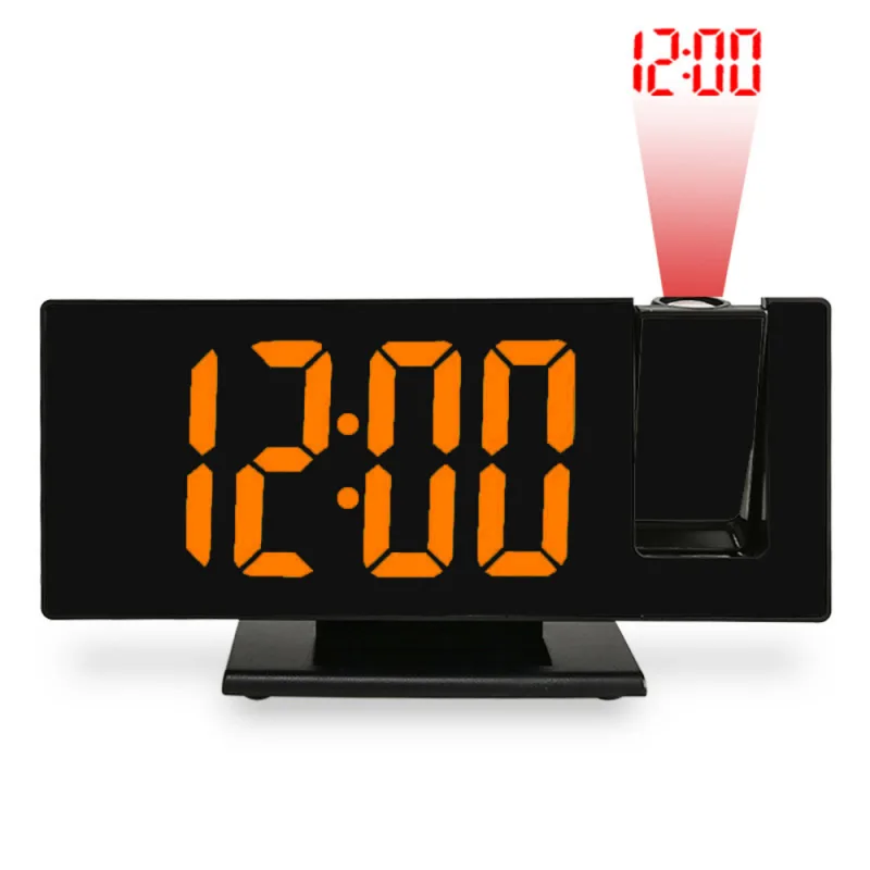 JVD Digitální budík do sítě se oranžovými LED svítícími čísly s projekcí na zeď JVD SB3618.2
