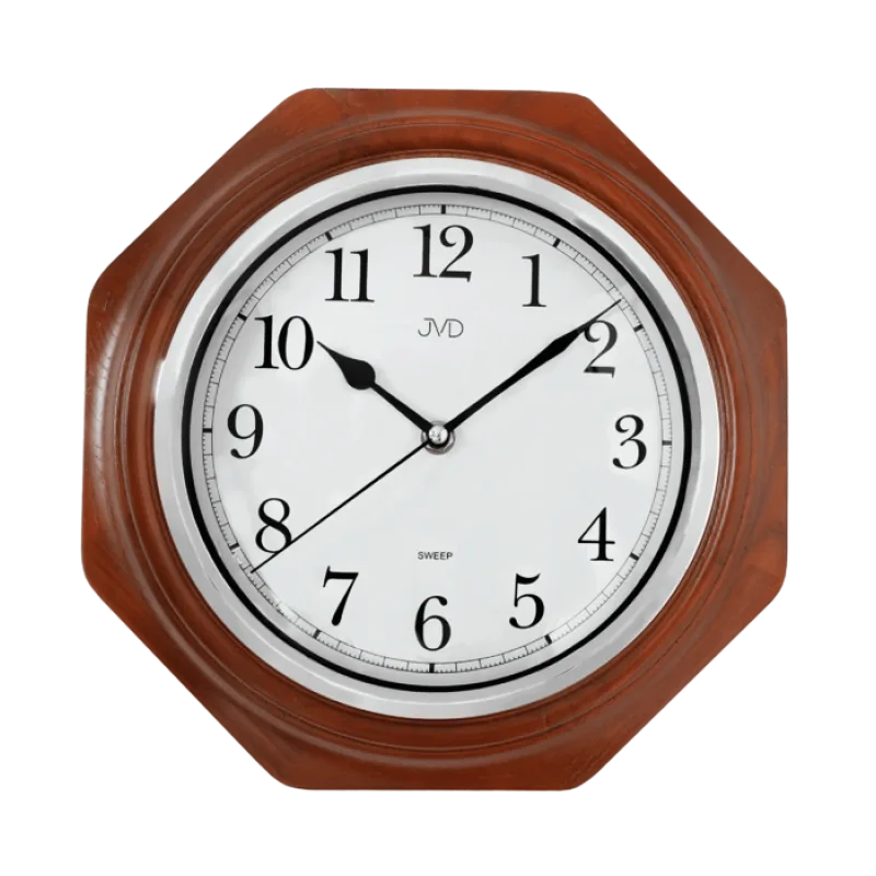JVD Dřevěné nástěnné netikající tiché hodiny JVD NS71.3