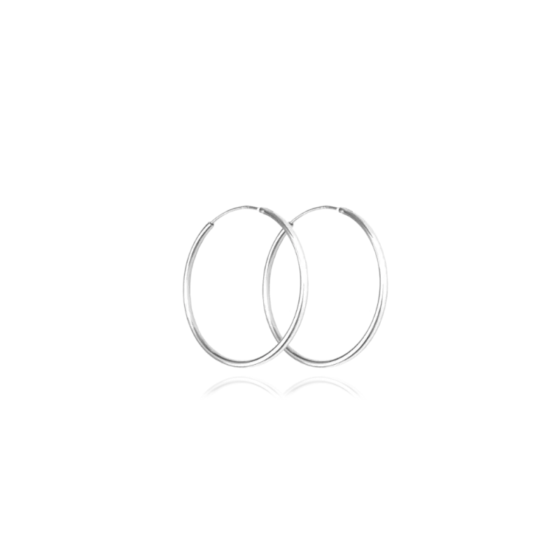 MINET Stříbrné náušnice KRUHY 2 cm