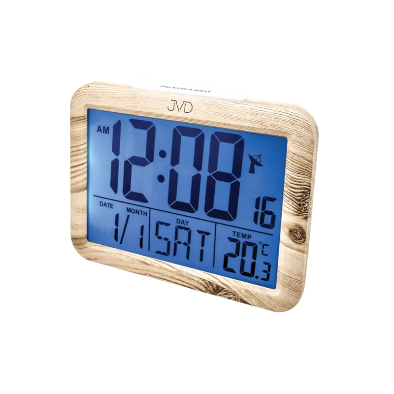 JVD Digitální rádiem řízený budík JVD RB27.1 - imitace dřeva