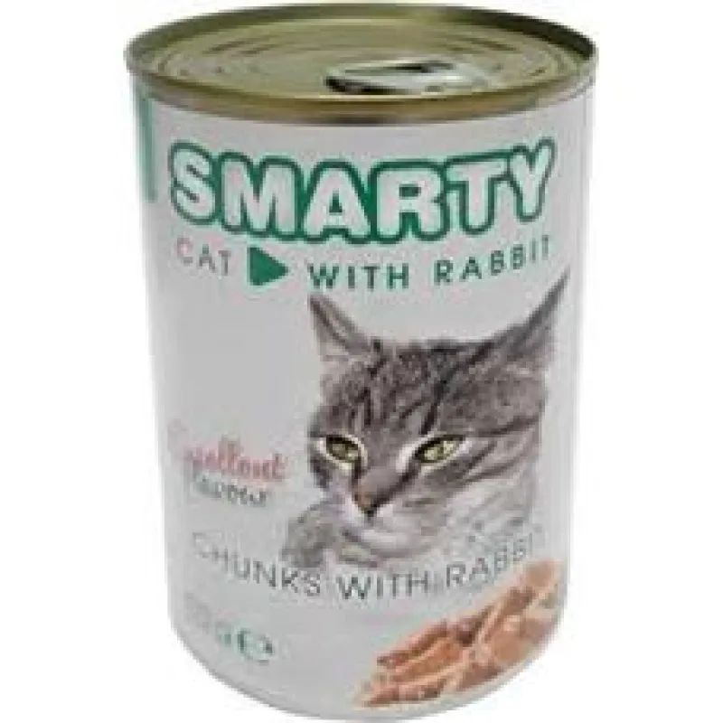 SMARTY Cat Králík chunks, konzerva 400g