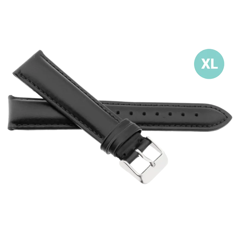 JVD Pánský kožený černý řemínek na hodinky JVD R35001/24XL