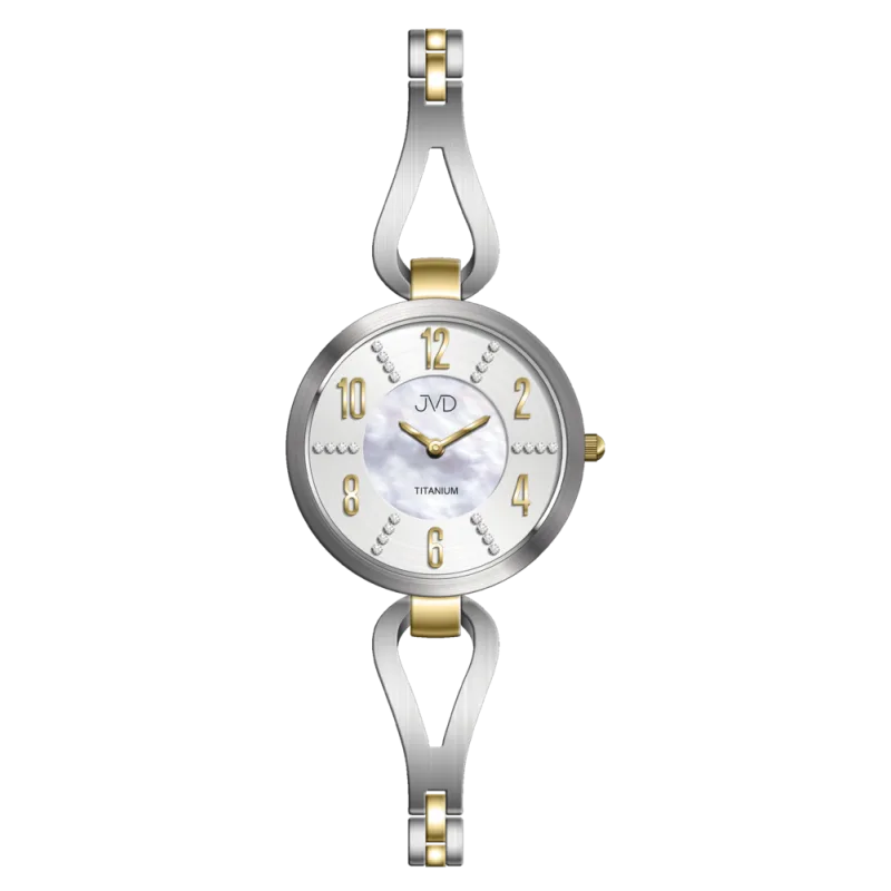 JVD Dámské designové luxusní zlacené titanové hodinky JVD J5036.4