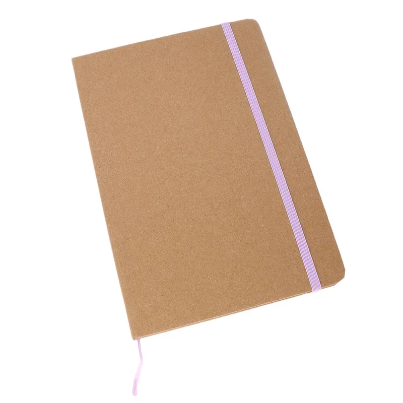 MPM Linkovaný poznámkový blok s deskami z recyklovatelného kraftového papíru Idah A5 - fialový G01.4305.24
