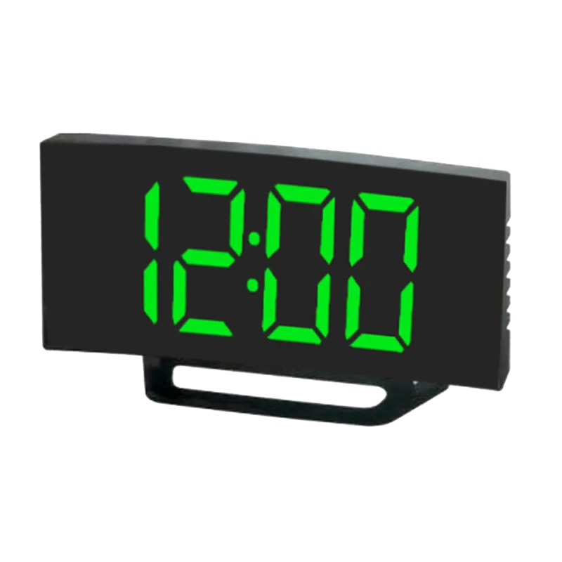 JVD Digitální černý budík do sítě se zelenými LED svítícími čísly JVD SB3811.1