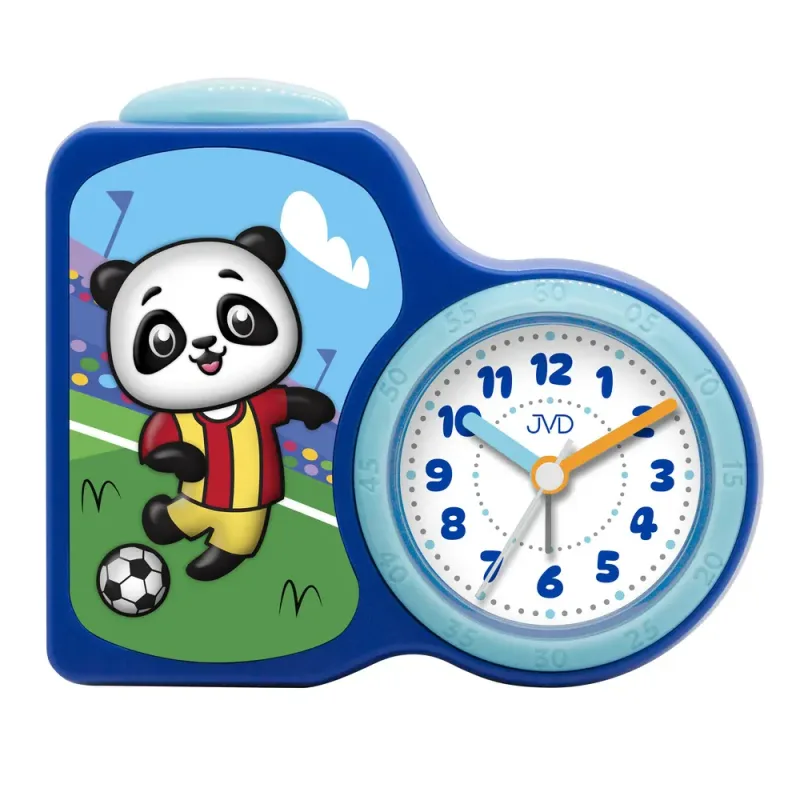 JVD Dětský netikající tichý sweep budík JVD SRP163.4 fotbalový motiv