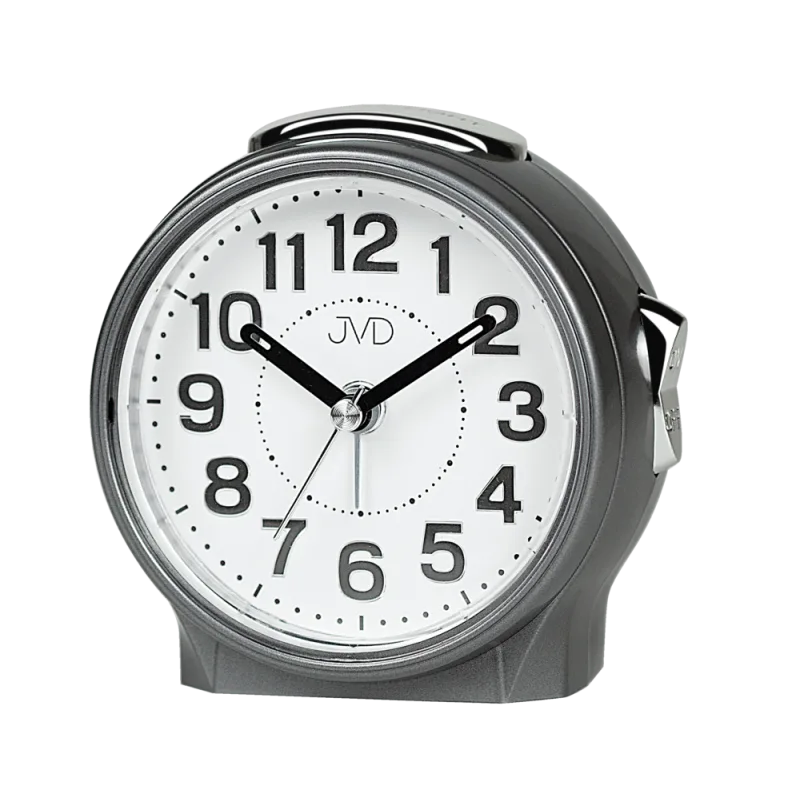 JVD Analogový černý ručkový budík JVD SRP9604.2 s LED podsvícením