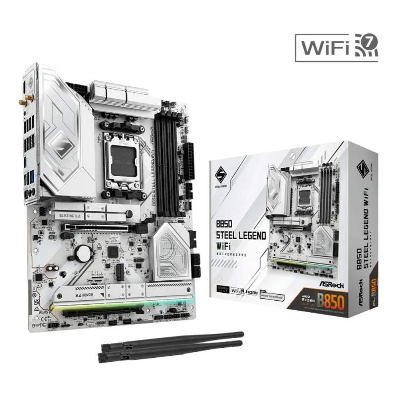 ASRock MB Sc AM5 B850 Steel Legend WiFi, AMD B850, 4xDDR5, 1xHDMI, …