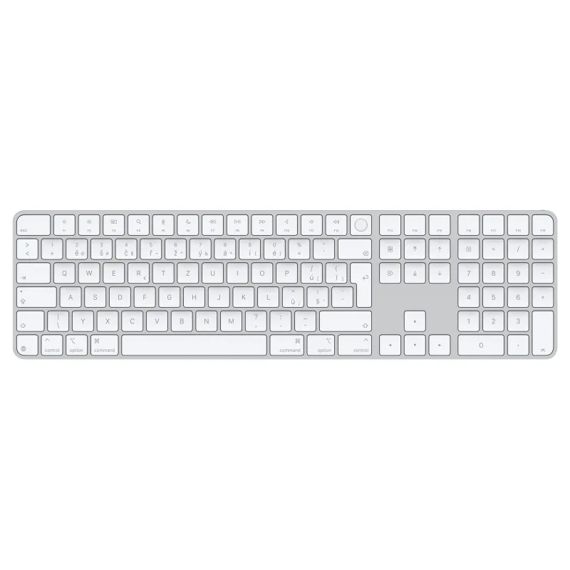 Apple Magic Keyboard (2024) w Touch ID and Numeric Keypad - Czech - White…
