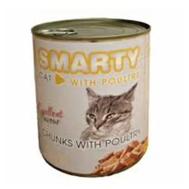 SMARTY Cat Drůbeží chunks, konzerva 810g