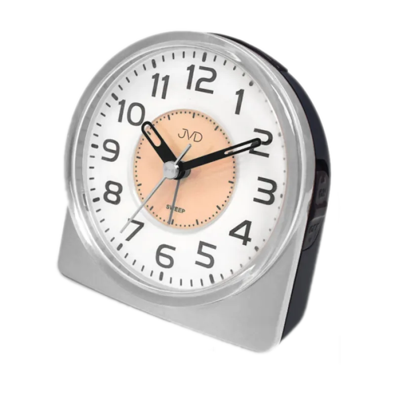 Analogový netikající tichý budík JVD SRP890.1 s osvětlením