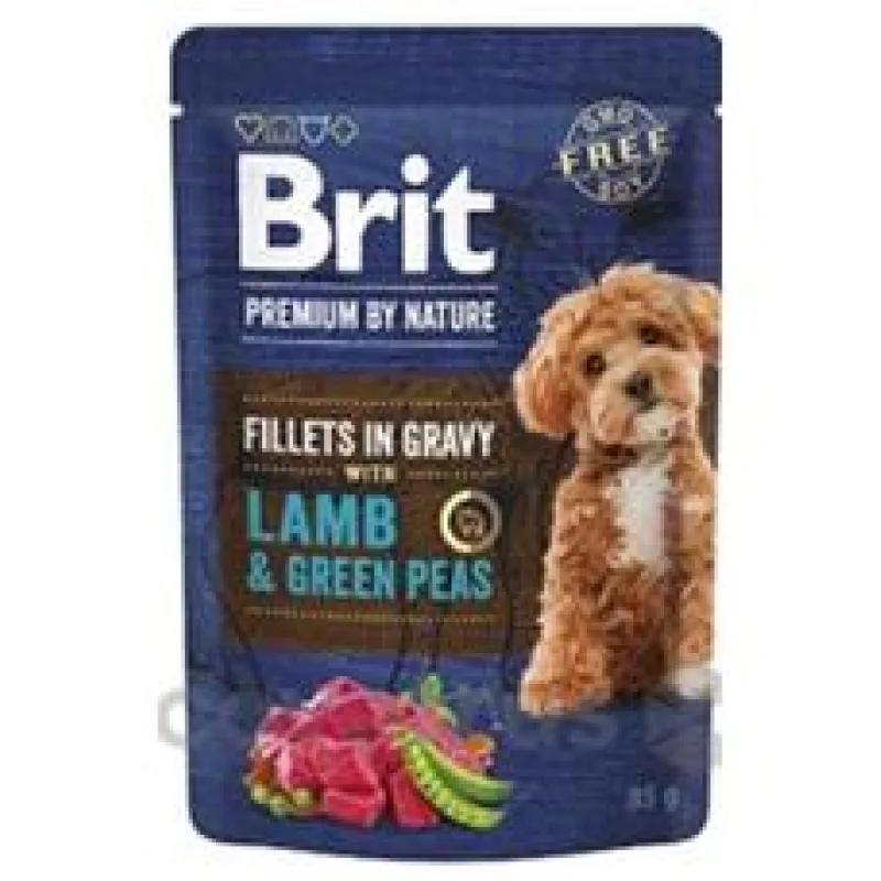 Brit Premium Dog Fillets Gravy Lamb&Green Peas 85g