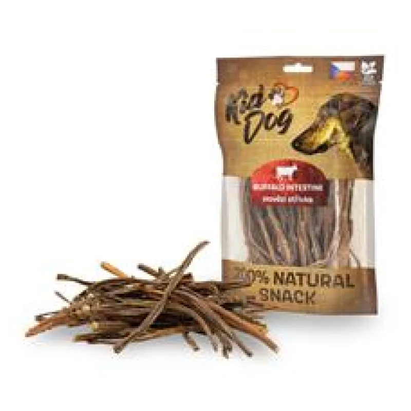 KIDDOG 100% Natural Snack, hovězí střívka tenká 12 cm 120g
