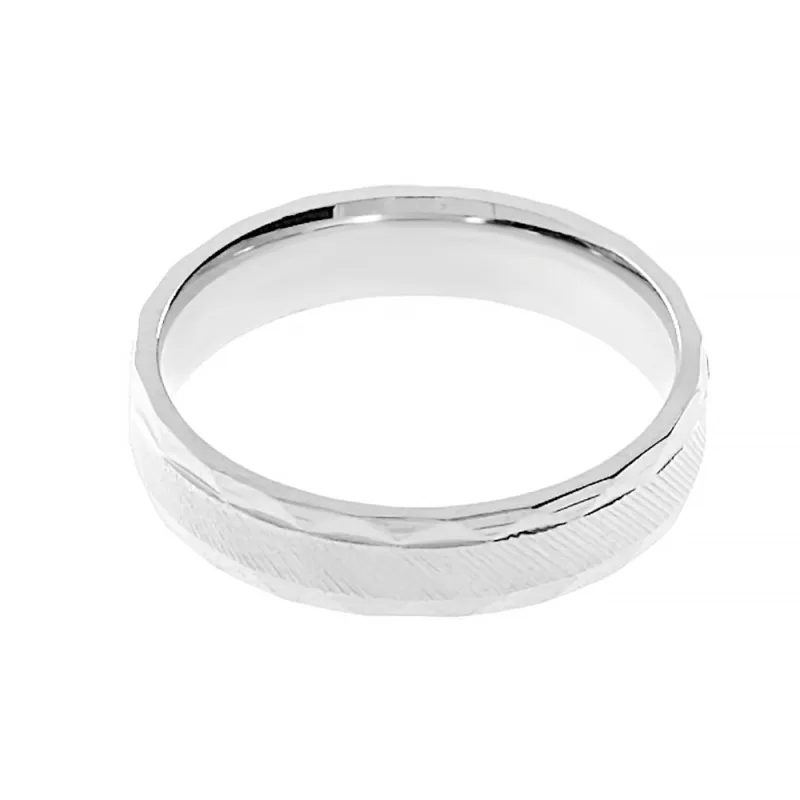 MPM Ocelový nerezový snubní prsten Aquarius (velikost 71) - stříbrné barvy