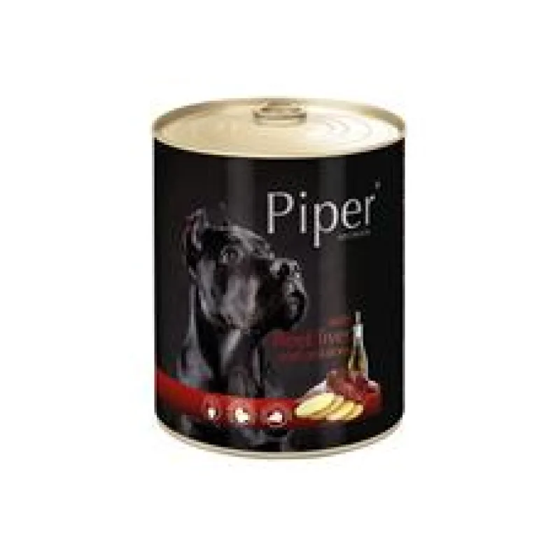 PIPER s hovězími játry a bramborami, konzerva pro psy 400g