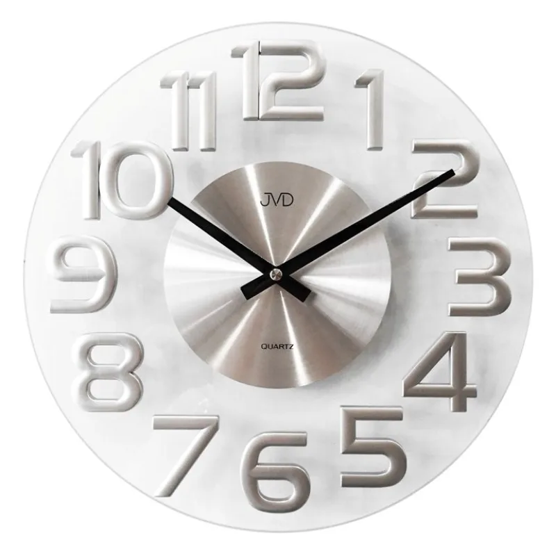 Luxusní kovové nástěnné designové hodiny JVD HT098