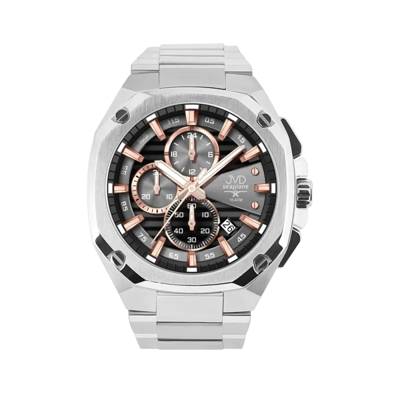 JVD Pánské ocelové vodotěsné ocelové hodinky - chronograf JVD JE1015.1