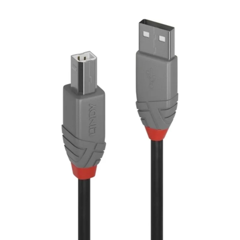Kábel USB 2.0 A-B M/M 5m, High Speed, Anthra Line, čierny L36675