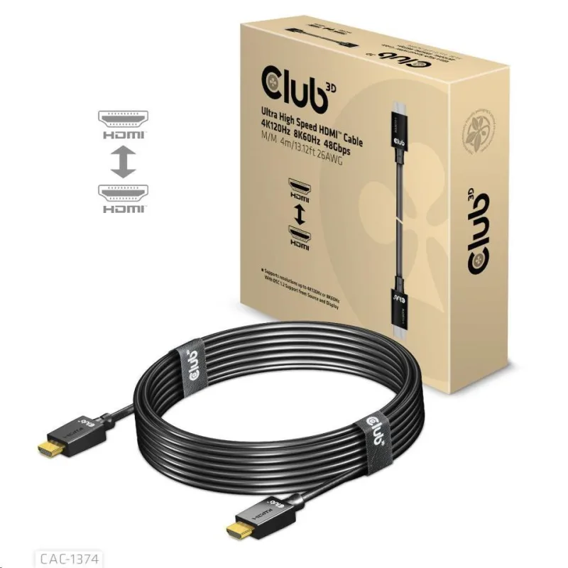 Club3D Kabel Ultra Rychlý HDMI™, 4K120Hz, 8K60Hz Cable 48Gbps (M/ M), …