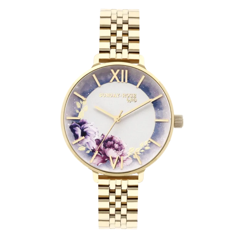 SUNDAY ROSE Dámské designové hodinky SUNDAY ROSE Enchanted Midnight Sky SUN-E05
