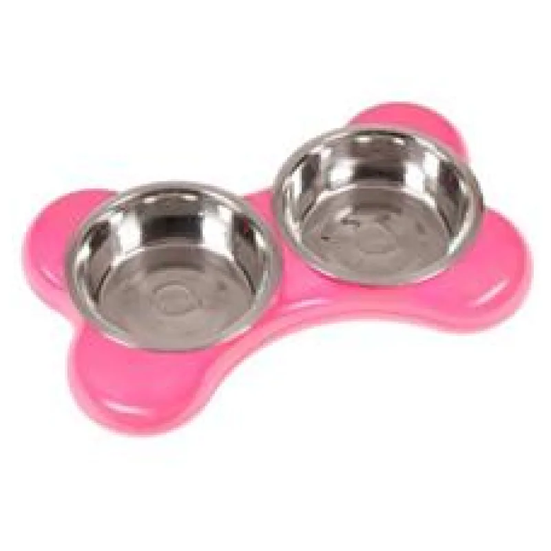 Karlie-Flamingo Miska nerez KOST 2x1500ml/49x30x10/růžová