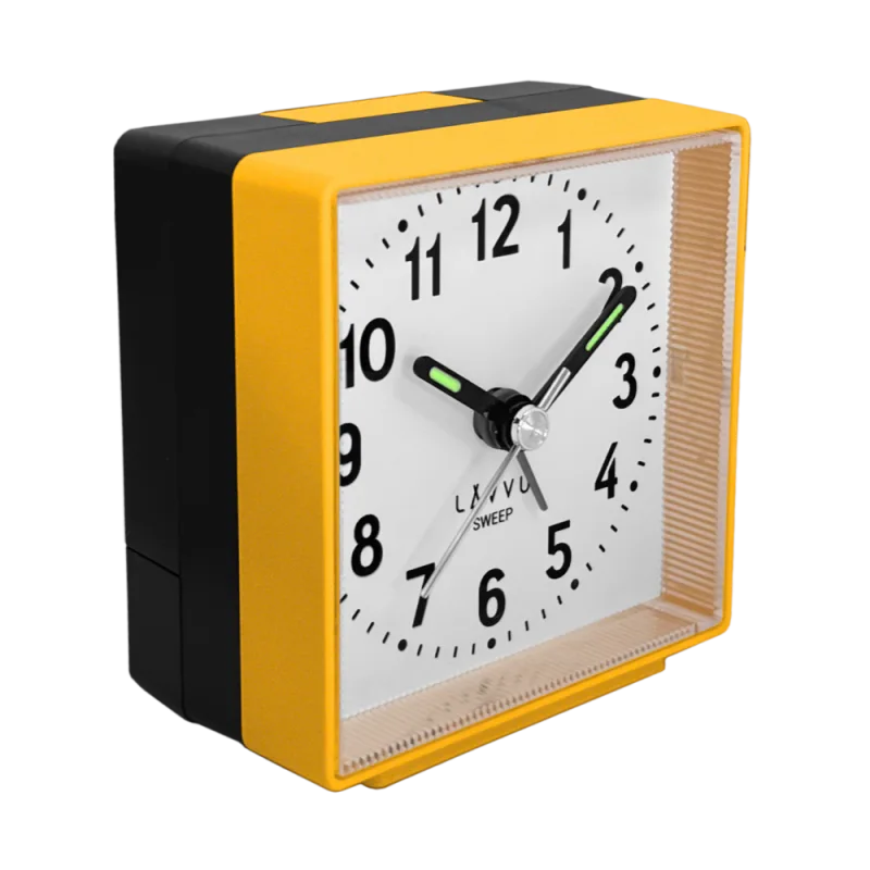 LAVVU Žlutý budík SWEEP s plynulým chodem - 3 ROKY ZÁRUKA! LAS3015