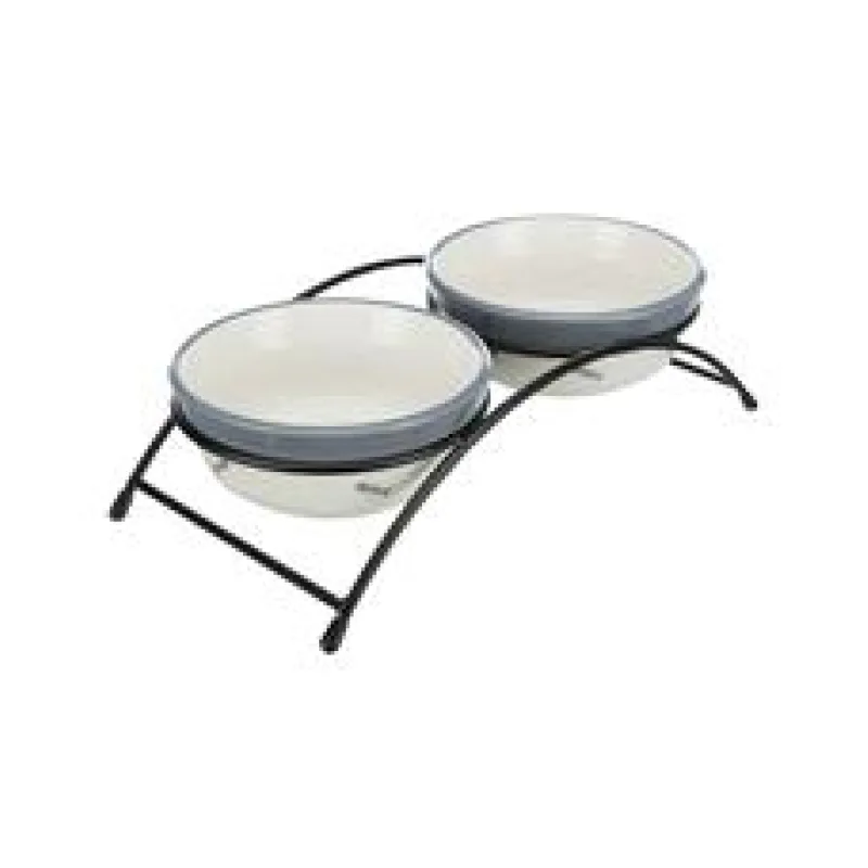 Set keramických Misek se stojánkem-ryba 2x0,25 l/ 12,5 cm