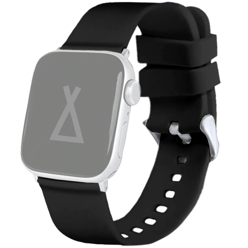 LAVVU Černý silikonový řemínek na hodinky pro APPLE WATCH 38-40 mm LSXBBS1