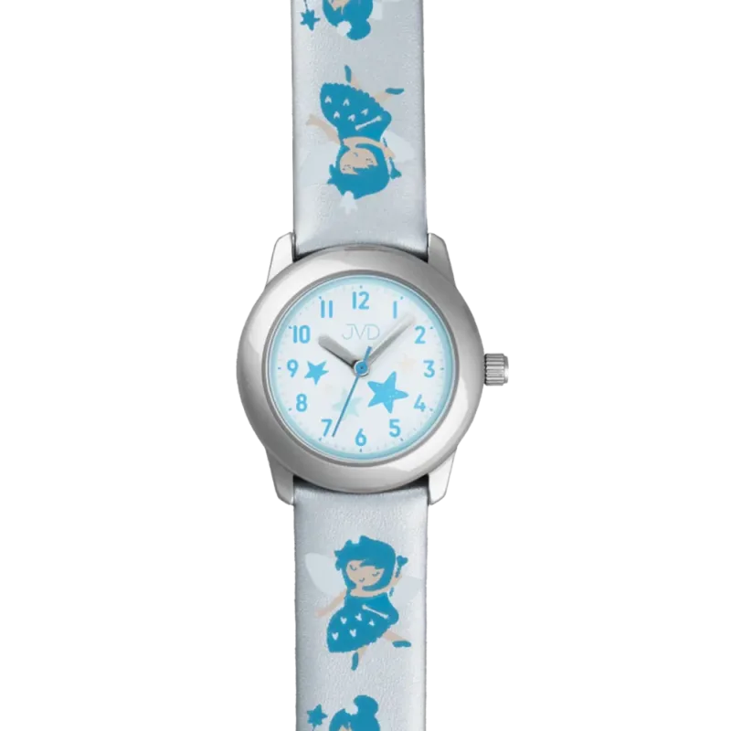 JVD Dětské dívčí stříbrné hodinky s vílami JVD J7223.2