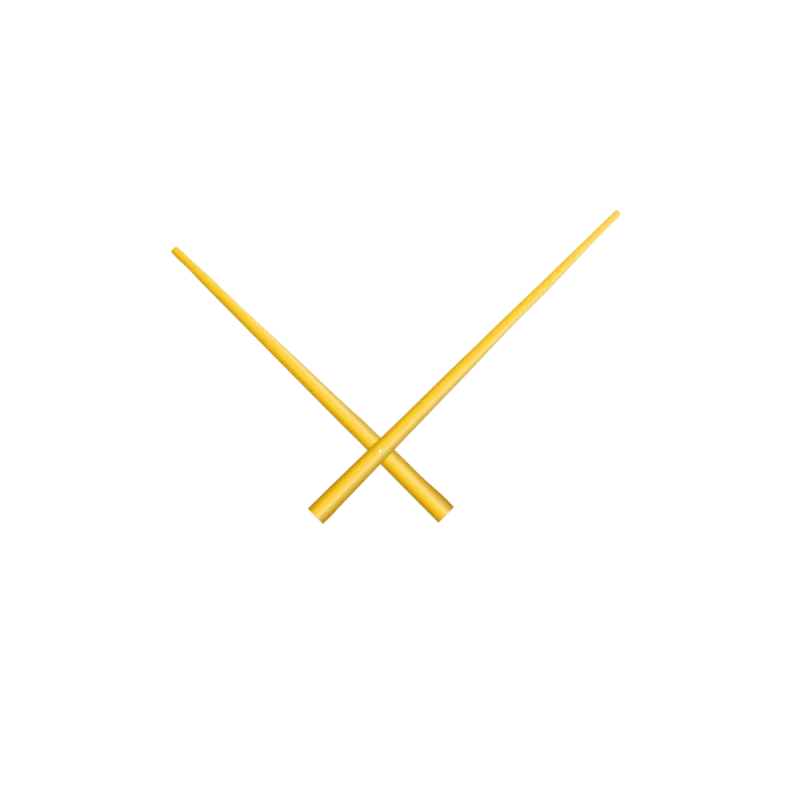 Velké zlaté hliníkové ručičky na hodiny 310 mm | 400 mm