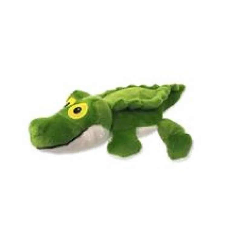 Hračka Dog Fantasy Silent Squeak krokodýl zelený 30 cm