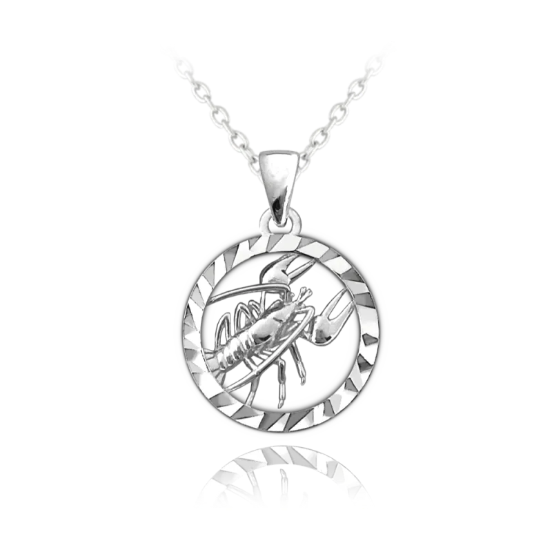 MINET Stříbrný náhrdelník Zodiac znamení RAK