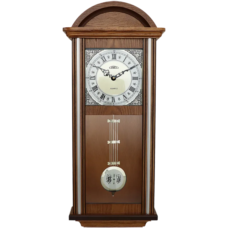 PRIM Kyvadlové retro nástěnné dřevěné hodiny PRIM Retro Kyvadlo III - E03P.4168.50.A