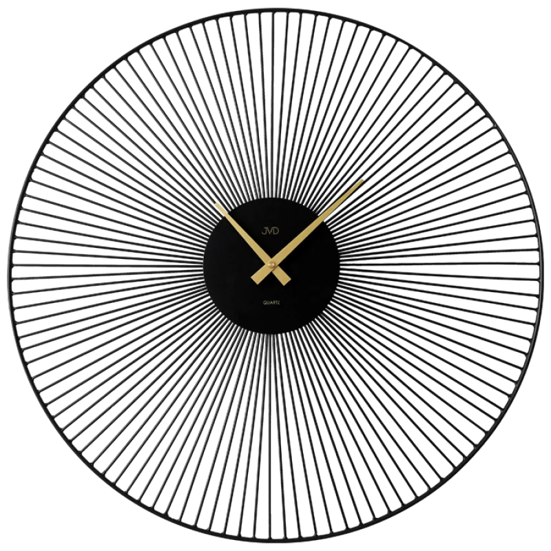 JVD Černé designové exkluzivní nástěnné hodiny JVD HJ101