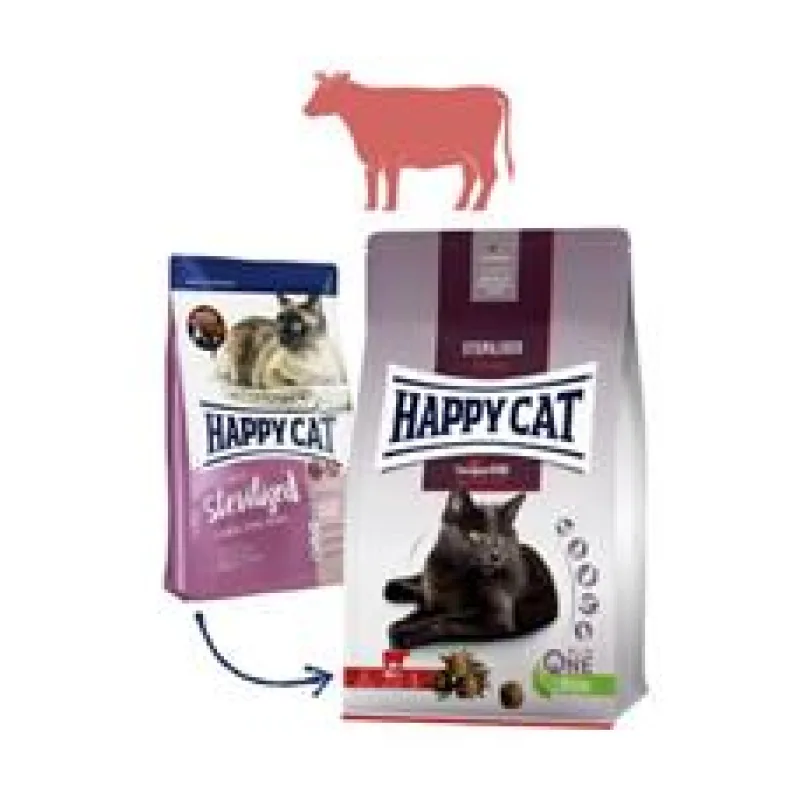 HAPPY CAT NEW Sterilised Voralpen-Rind / Hovězí 2 x 10 kg