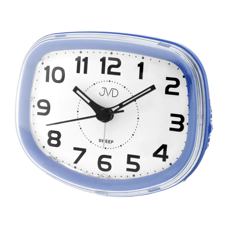 JVD Netikající tichý modrý analogový budík JVD SRP865.3