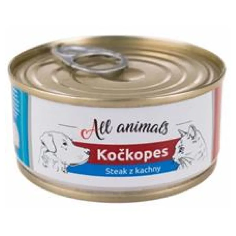 ALL ANIMALS Kočkopes konz. steak z kachny 100g