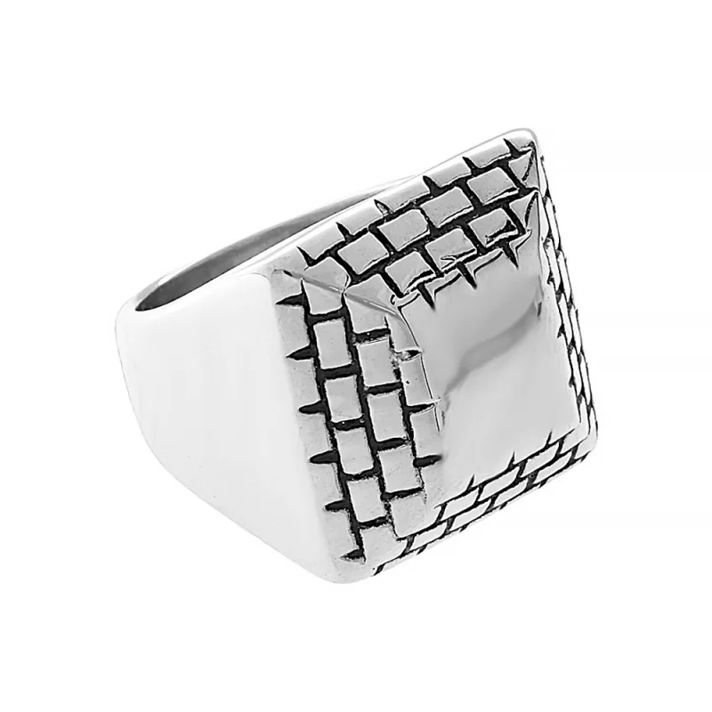 MPM Pánský ocelový nerezový prsten 6795 (velikost 60) - stříbrné barvy