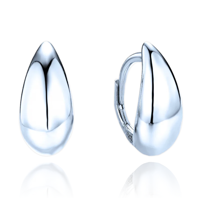 MINET Moderní stříbrné náušnice kapky JMAN0564SE01