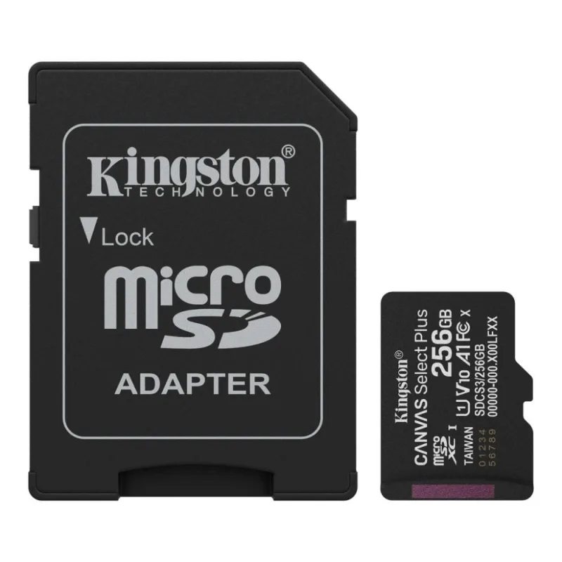 Kingston Canvas Select Plus/ Micro SDXC/ 256GB/ UHS-I U1 / Class 10/ +…