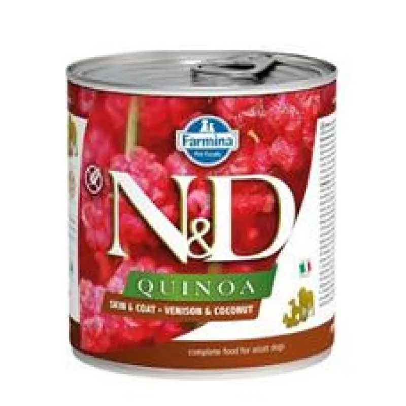 N&D DOG QUINOA Venison & Coconut 285 g + 1 ks ZDARMA